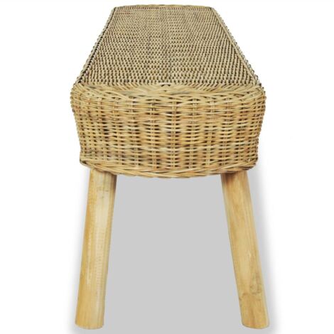 Banc d'entrée Banc Coffre de rangement - Banquette 110 x 35 x 45 cm Rotin naturel BV999065 - BonneVie