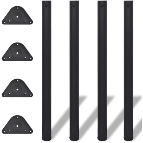 4 pieds de table réglables Pied de meuble / en hauteur 870 mm Noir (1/4)