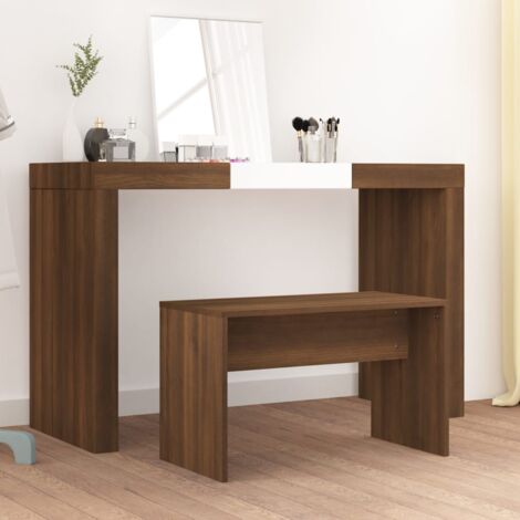 Tabouret de toilette Tabouret de bar Chaise de bar - Chêne marron 70x35x45 cm Bois d'ingénierie BV274917 - BonneVie (1/5)
