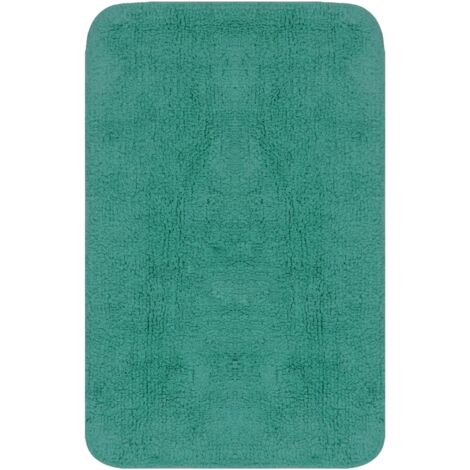 Lot de 2 Tapis de bain Tapis de salon Style Moderne - Tissu Turquoise BV810393 - BonneVie (1/5)