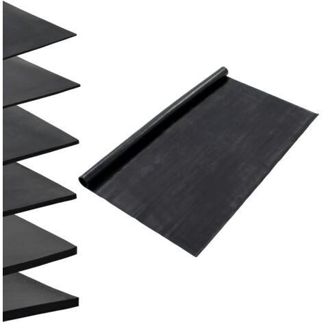 Tapis en caoutchouc antidérapant Tapis de salon  Tapis d'entrée 1,2x5 m 1 mm Lisse 57237