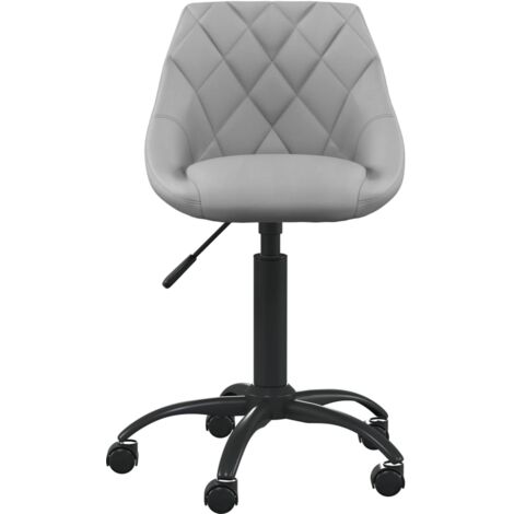 Chaise de bureau Fauteuil gamer - Chaise d'ordinateur Gris clair Velours BV875017 - BonneVie (1/5)