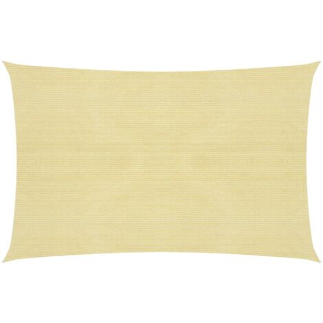Voile d'Ombrage,Toile d'ombrage,Voile de parasol 160 g/m² Beige 3,5x5 m PEHD CFW37082 (1/5)