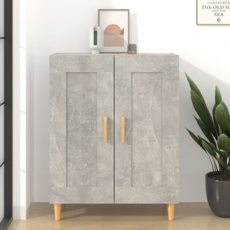 Buffet,Meuble de Rangement,Bahut pour Salon, Salle à Manger, Cuisine Gris béton 69,5x34x90 cm Bois d'ingénierie CFW234008 (1/5)