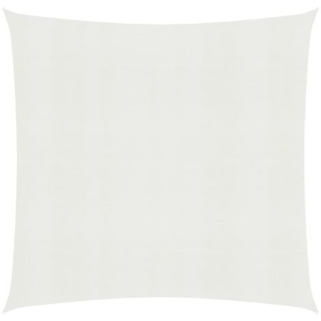 Voile d'Ombrage,Toile d'ombrage,Voile de parasol 160 g/m² Blanc 6x6 m PEHD CFW31646 (1/5)