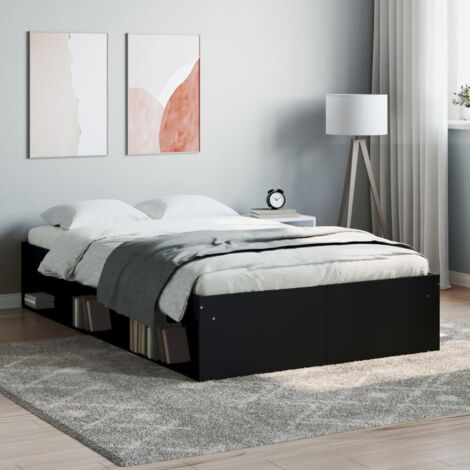 Lit double,Lit adulte,Cadre de lit noir 120x190 cm petit double544711 (1/5)
