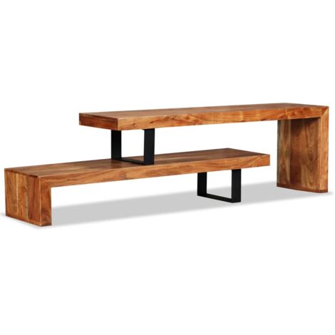 Meuble TV，Meuble de Rangement，Banc TV Bois d'acacia massif CFW573580 (1/5)