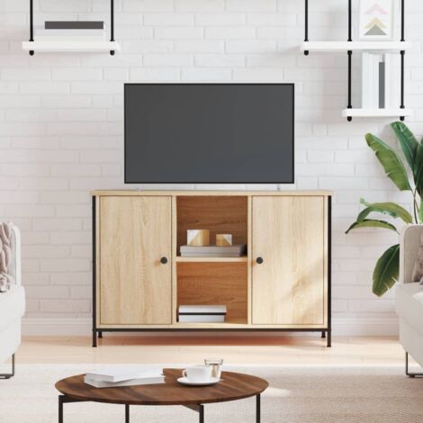 Meuble TV,Meuble de Rangement,Banc TV chêne sonoma 100x35x65 cm bois d'ingénierie CFW260512 (1/5)