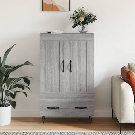 Buffet,Bahut, Meuble de Rangement haut sonoma gris 69,5x31x115 cm bois d'ingénierie CFW236526 (1/5)