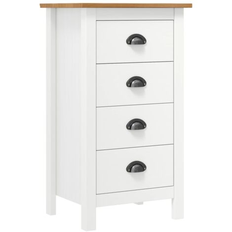 Buffet,Bahut, Meuble de Rangement Hill Blanc 46x35x80 cm Bois de pin solide CFW359835 (1/5)