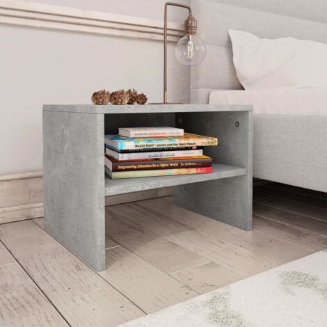 Table de chevet Table d'appoint Table de nuit Gris béton 40x30x30 cm Bois ingénierie CVW94877 (1/5)