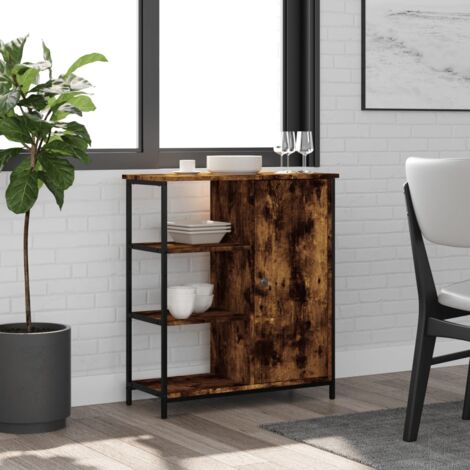 Buffet，Meuble de Rangement，Bahut pour Salon, Salle à Manger, Cuisine chêne fumé 70x30x80 cm bois d'ingénierie CFW424133 (1/5)
