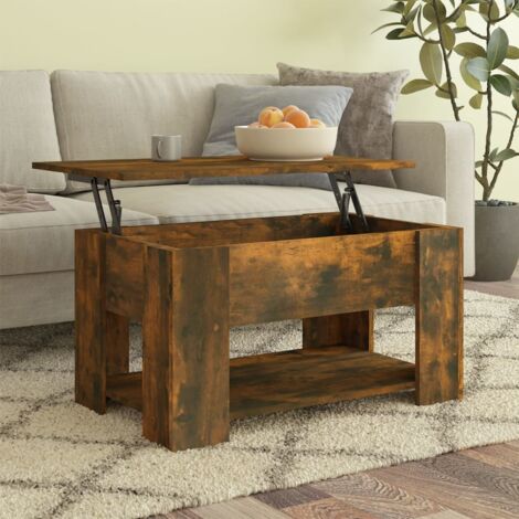 Table basse,Table d'appoint,Table de Salon Chêne fumé 79x49x41 cm Bois d'ingénierie CFW530776 (1/5)