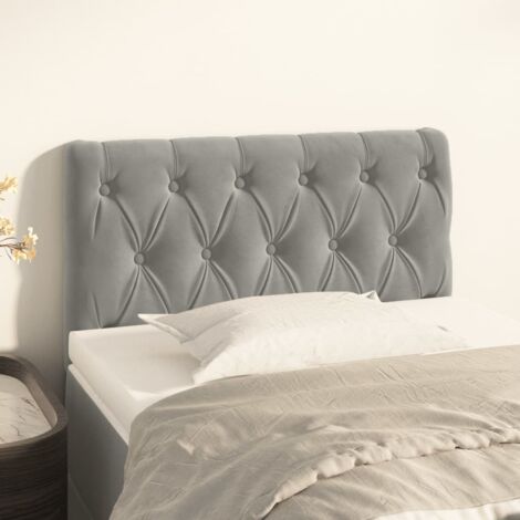 Tête de lit pour lit adult Décoration murale Gris clair 80x7x78/88 cm Velours CFW881456 (1/5)