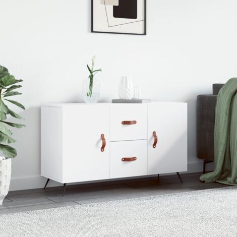 Buffet，Bahut， Meuble de Rangement blanc 100x36x60 cm bois d'ingénierie CFW475861 (1/5)
