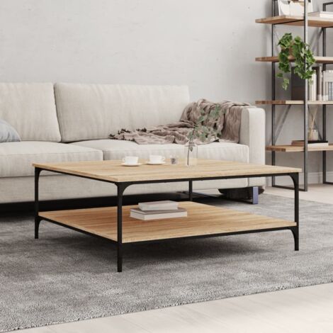 Table basse,Table d'appoint,Table de Salon chêne sonoma 100x100x40 cm bois d'ingénierie CFW495583 (1/5)
