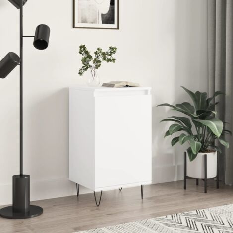 Buffet，Bahut， Meuble de Rangement blanc 40x35x70 cm bois d’ingénierie CFW742200 (1/5)