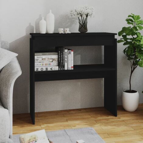 Table console,Table d'appoint,Bout de canapé Noir 80x30x80 cm Aggloméré CFW589414 (1/5)