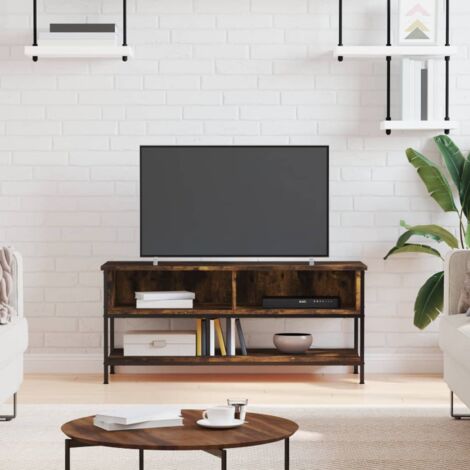 Meuble TV，Banc TV Moderne，Meuble de Rangement chêne fumé 100x35x45 cm bois d'ingénierie CFW744740 (1/5)