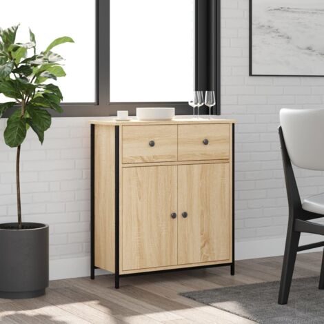 Buffet,Bahut, Meuble de Rangement chêne sonoma 70x30x80 cm bois d'ingénierie CFW570679 (1/5)