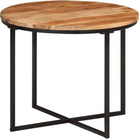 Table basse,Table d'appoint,Table de Salon 55x55x45 cm bois massif acacia et fer CFW163358 (1/5)