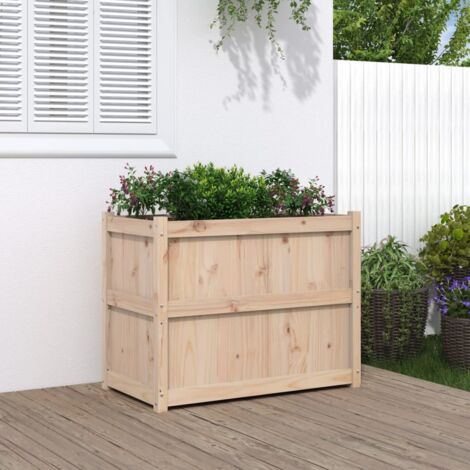 Jardinière Pot de Fleurs 90x50x70 cm bois de pin massif CVW32724 (1/5)