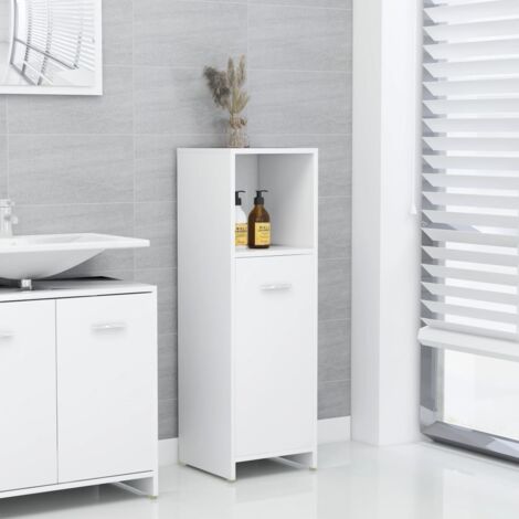 Armoire de salle de bain,Meuble de salle de bain Blanc 30x30x95 cm Bois d'ingénierie CFW973877 (1/5)