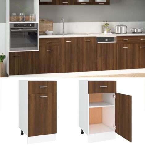 Armoire de rangement,Armoire de plancher à tiroir Chêne marron 40x46x81,5 cm CFW24525 (1/5)