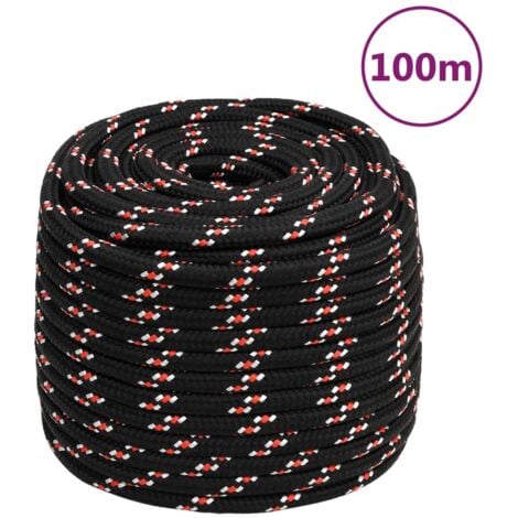 Kanirope® Corde Cordage PP Polypropylène MULTIBRAID 14mm 20m Noir