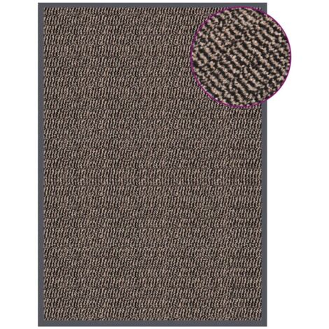 Paillasson，Tapis d'entrée，Tapis de Porte Intérieur et Extérieur touffeté 60x90 cm Marron foncé CFW58472 (1/5)