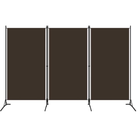 Cloison de séparation Paravent Séparateur pliable 3 panneaux Marron 260x180 cm CVW14089 (1/5)