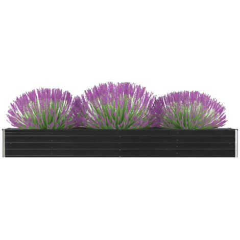 Jardinière,Lit surélevé de jardin Acier galvanisé 320x40x45 cm Anthracite CFW67353 (1/5)
