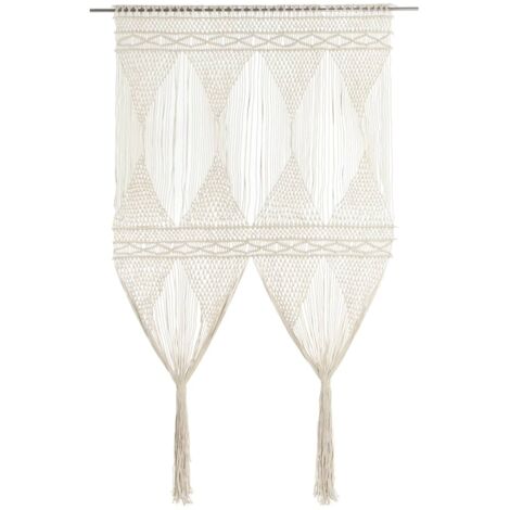 Rideau en macramé,Rideau d'intimité 140x240 cm Coton CFW45196 (1/5)