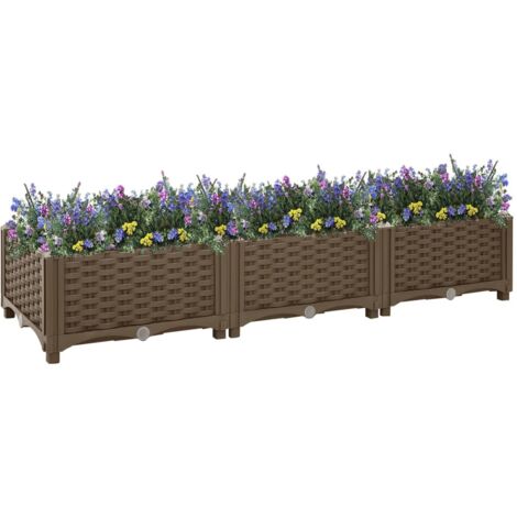 Jardinière,Lit surélevé 120x40x23 cm Polypropylène CFW97509 (1/5)