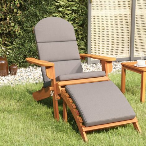 Chaise de jardin,Assise de jardin,Siège de Terrasse Adirondack et repose-pieds bois massif acacia CFW27703 (1/5)