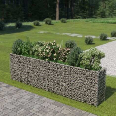 Jardinière,Lit surélevé à gabion Acier galvanisé 360x50x100 cm CFW75331 (1/5)