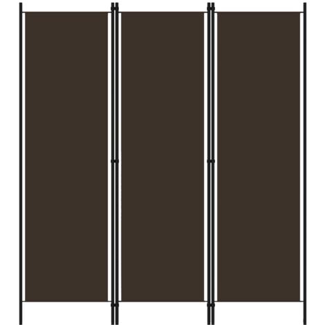 Paravent,,Cloison de séparation, Pièce Protéger Privée 3 panneaux Marron 150x180 cm CFW67349 (1/5)
