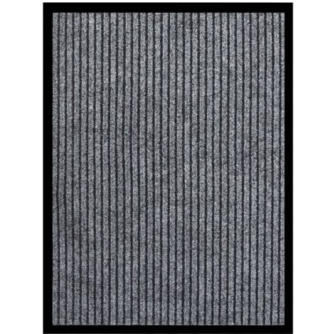Paillasson，Tapis d'entrée，Tapis de Porte Intérieur et Extérieur rayé Gris 60x80 cm CFW21333 (1/5)