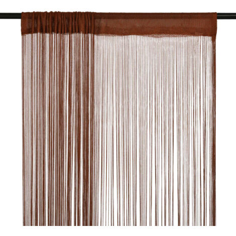 2 pcs Rideau en fils,Rideau d'intimité 140 x 250 cm Marron CFW18318 (1/4)
