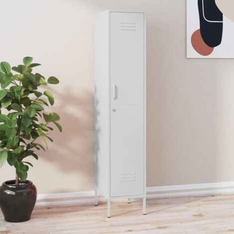 Armoire de rangement,Armoire à casiers Blanc 35x46x180 cm Acier CFW34811 (1/5)
