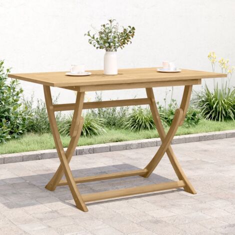 Table d'extérieur,Table pliable de jardin 120x70x75 cm bois d'acacia solide CFW73292 (1/5)