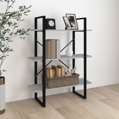 Bibliothèque,Armoire de livres,Meuble de Rangement Sonoma gris 80x30x105 cm Bois d'ingénierie CFW98736 (1/5)