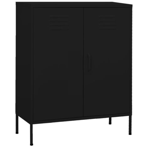 Armoire de rangement,Armoire de rangement Noir 80x35x101,5 cm Acier CFW78755 (1/5)