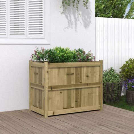 Jardinière,Pot de fleurs,Bac à fleurs 90x50x70 cm bois de pin imprégné CFW49481 (1/5)