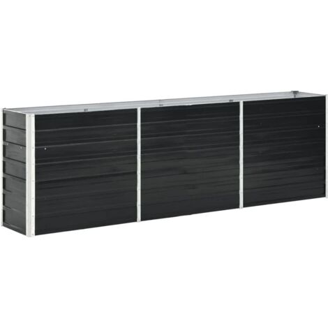 Jardinière，Lit surélevé de jardin Acier galvanisé 240x40x77 cm Anthracite CFW67317 (1/5)