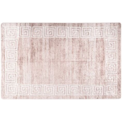 Tapis Salon,Tapis Chambre,Tapis lavable antidérapant 80x150 cm Beige CFW72512 (1/5)