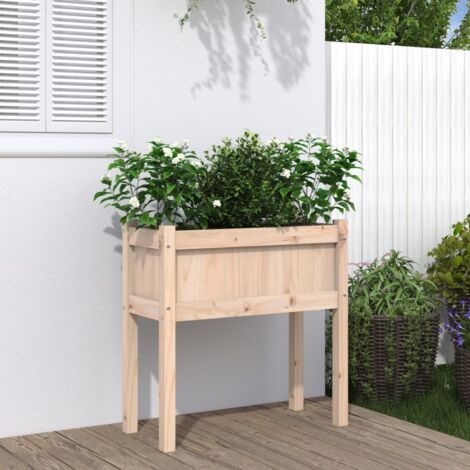 Jardinières,Pot de fleurs,Bac à fleurs avec pieds 70x31x70 cm bois de pin massif CFW52364 (1/5)