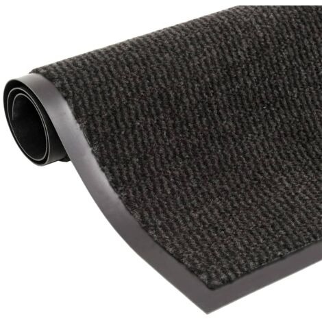 Paillasson,Tapis d'entrée,Tapis de Porte Intérieur et Extérieur touffeté 60x150 cm Noir CFW10217 (1/4)