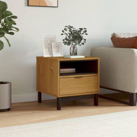 Table d'appoint,Bout de canapé,Table Basse FLAM 50x50x50 cm bois de pin massif CFW49209 (1/5)