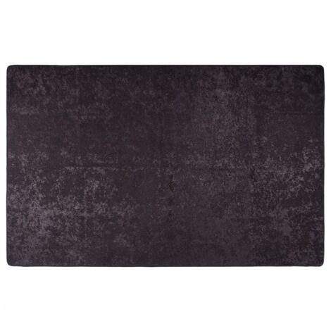 Design In – Tapis shaggy lavable antidérapant 80x150 cm – Velours doux – Dos en PVC antidérapant – Absorption du bruit – Couleur anthracite - CFW50045 (1/5)